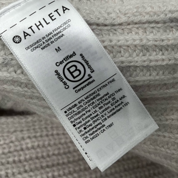 Althleta Cream Azalea Oversized Merino Wool and Cashmere Sweater Size M - Picture 5 of 12